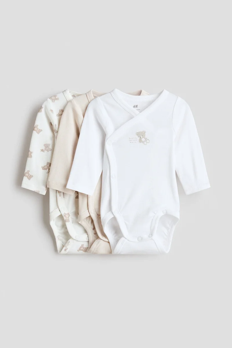 اتش اند ام بودي سوت بتصميم ملفوف - عبوة من 3 قطع